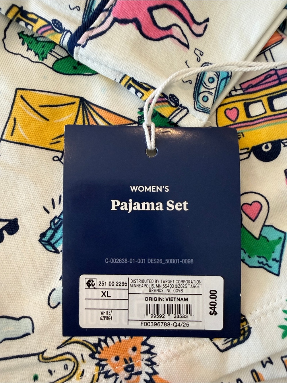 Roller Rabbit x Target Women's Roadtrip Long Sleeves and Pants Pajama Set XL - Picture 4 of 7